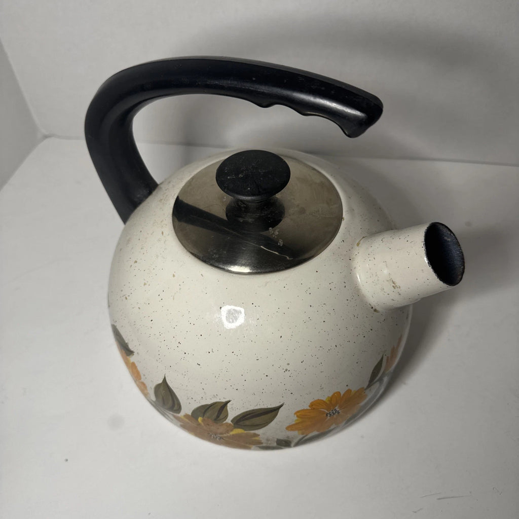 Vintage JPM Capri Enamel Tea Pot Kettle Made In Spain Retro MCM Cottage *Read* | eBay
