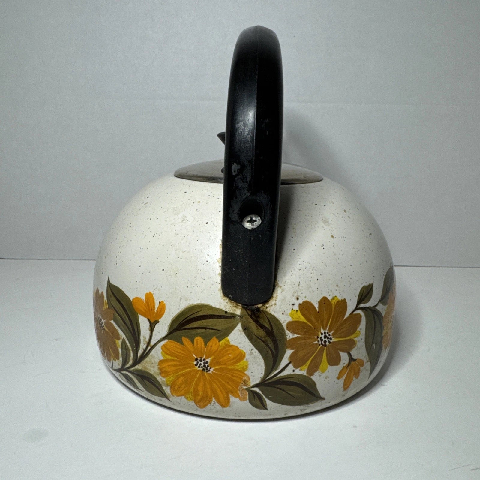 Vintage JPM Capri Enamel Tea Pot Kettle Made In Spain Retro MCM Cottage *Read* | eBay