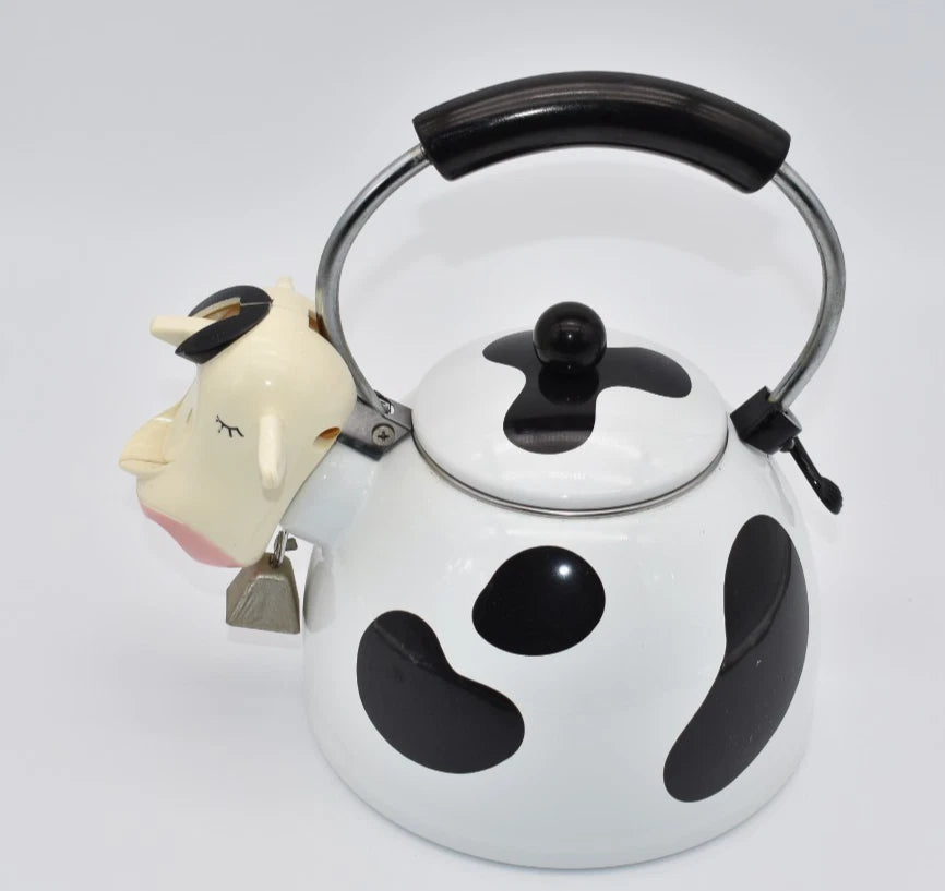 Vintage 1992 Kamenstein Cow Tea Kettle Enamel Whistling Teapot | eBay
