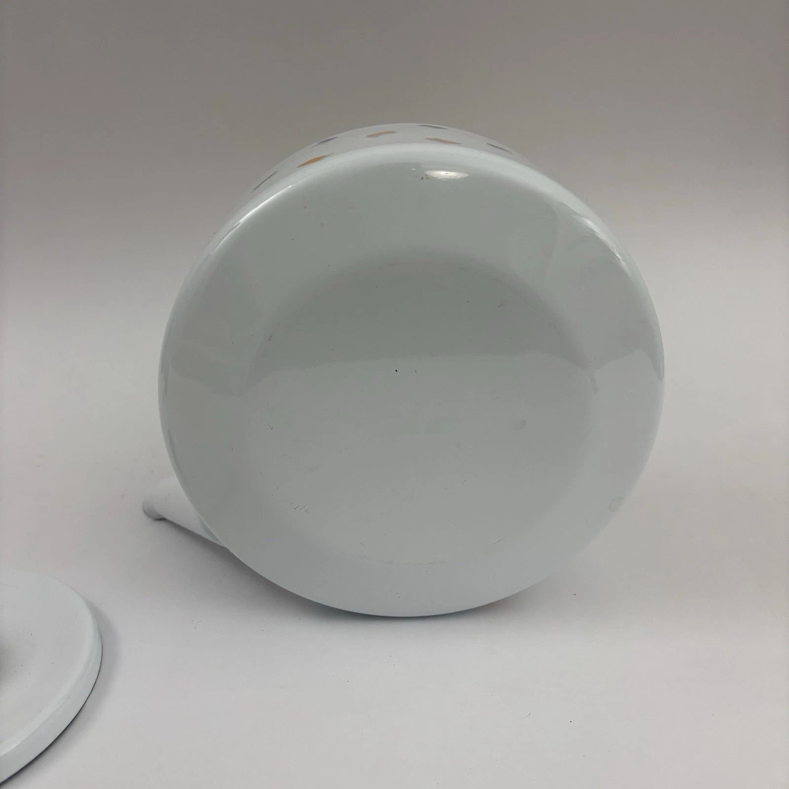 Vintage Enamel Teapot 90’s Confetti Design Wooden Handle Great Condition | eBay