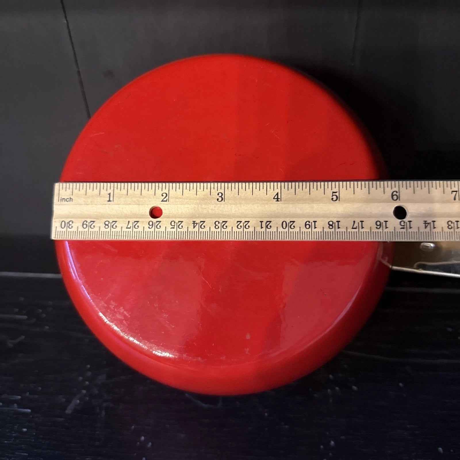 Vintage Red Enamel Tea Kettle Copco Tea Pot Black Handle MCM