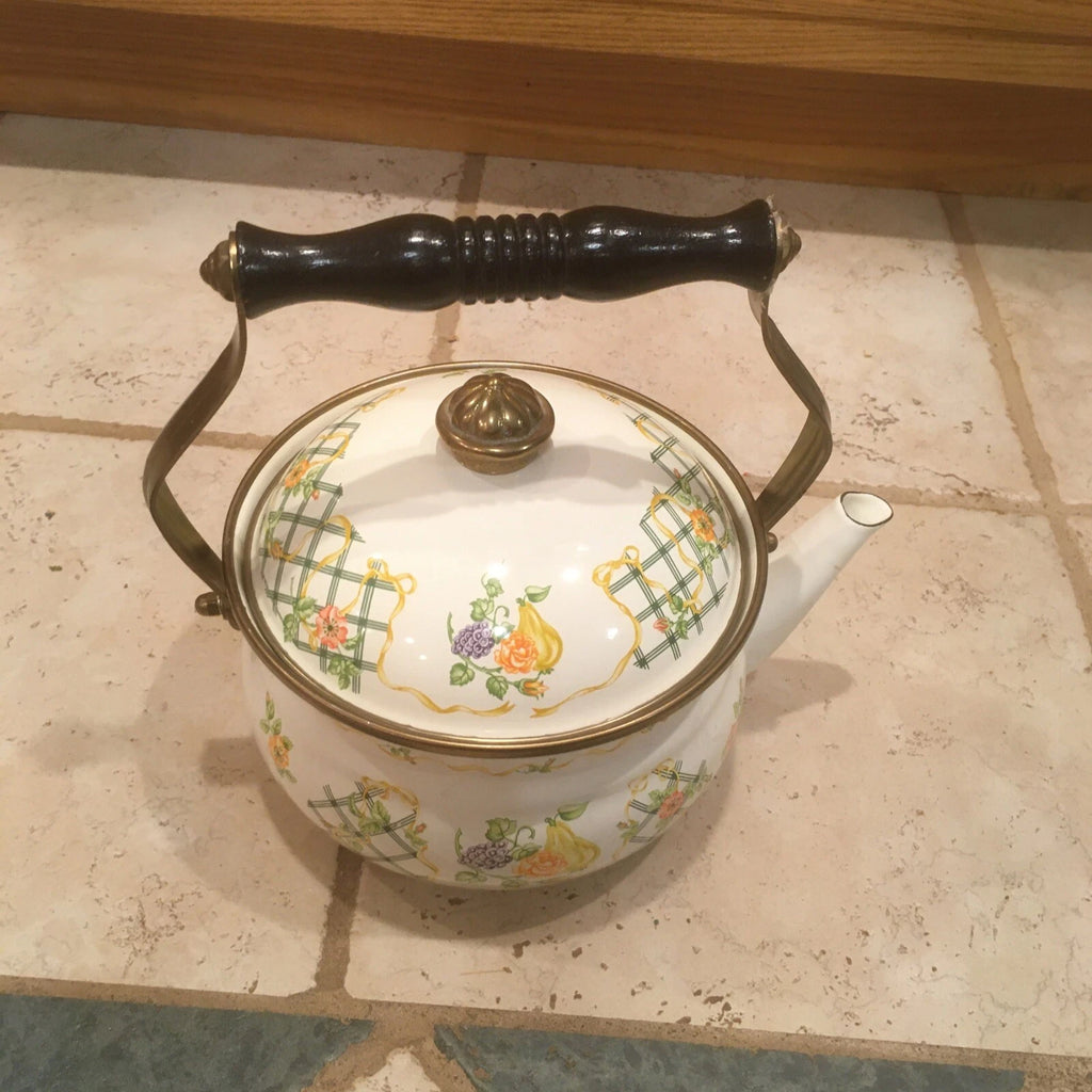 VINTAGE M. KAMENSTEIN ENAMEL TEAPOT 1983
