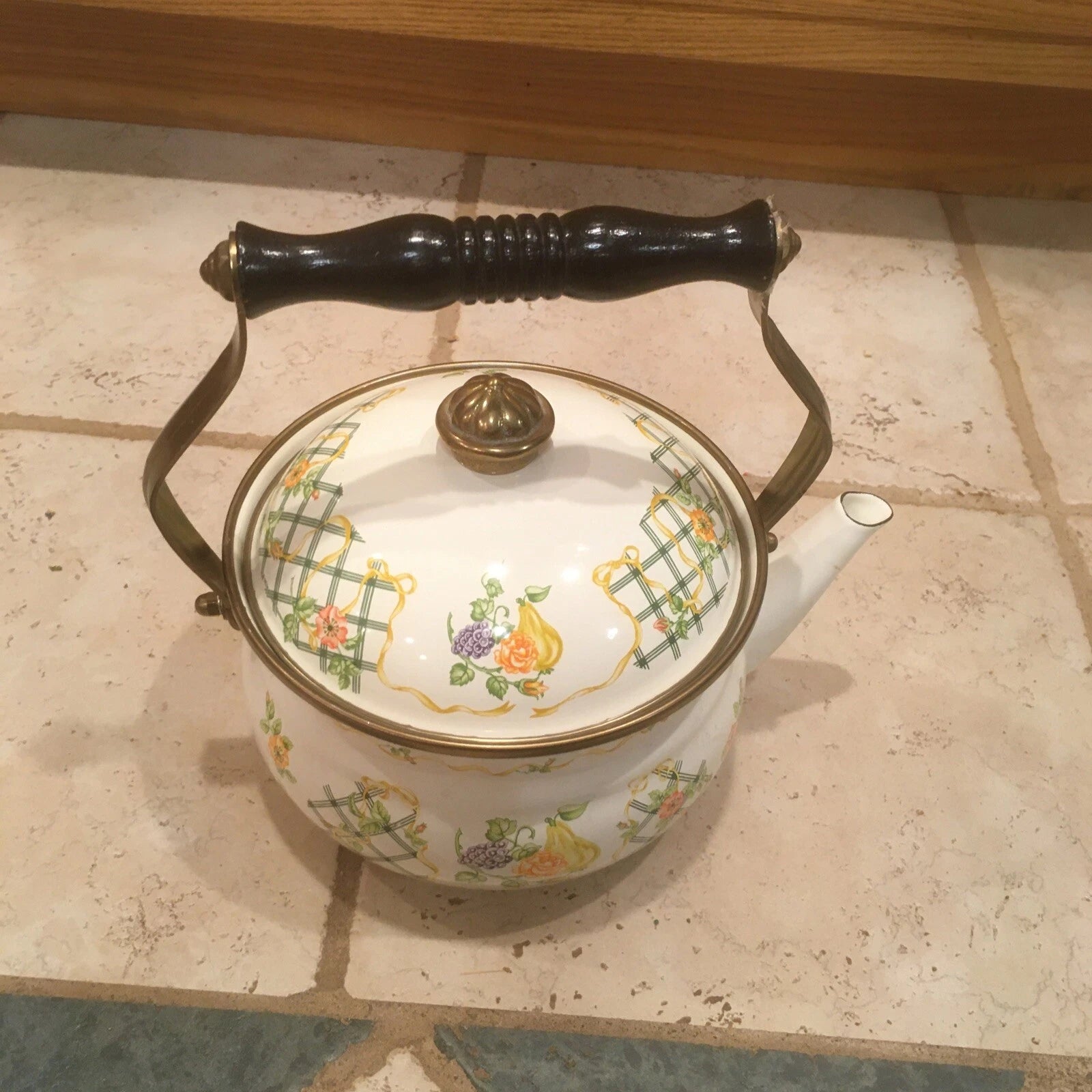VINTAGE M. KAMENSTEIN ENAMEL TEAPOT 1983
