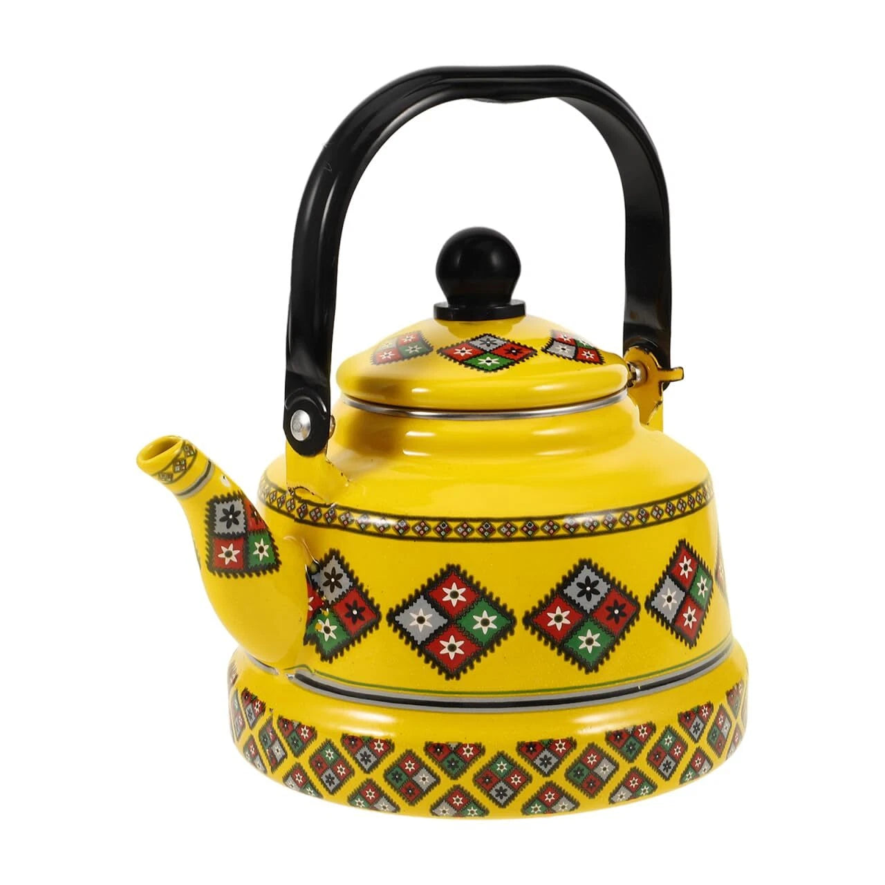 1.7L Retro Enamel Tea Kettle - 8.25" Stovetop Pot with Chinese Floral Design ... | eBay