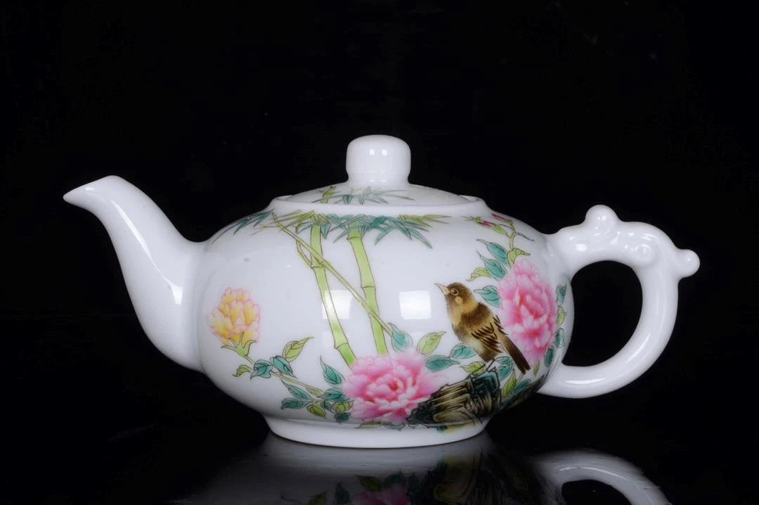 OLD CHINESE COLOUR ENAMEL PORCELAIN TEAPOT YONGZHENG MARKED ST652 | eBay