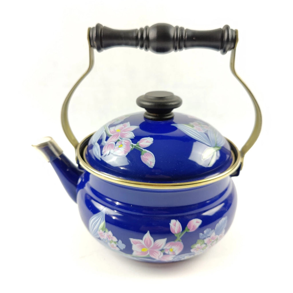 VGC Gailstyn-Sutton Jardine Collection Porcelain Enamel Tea Pot Kettle Blue 1985 | eBay