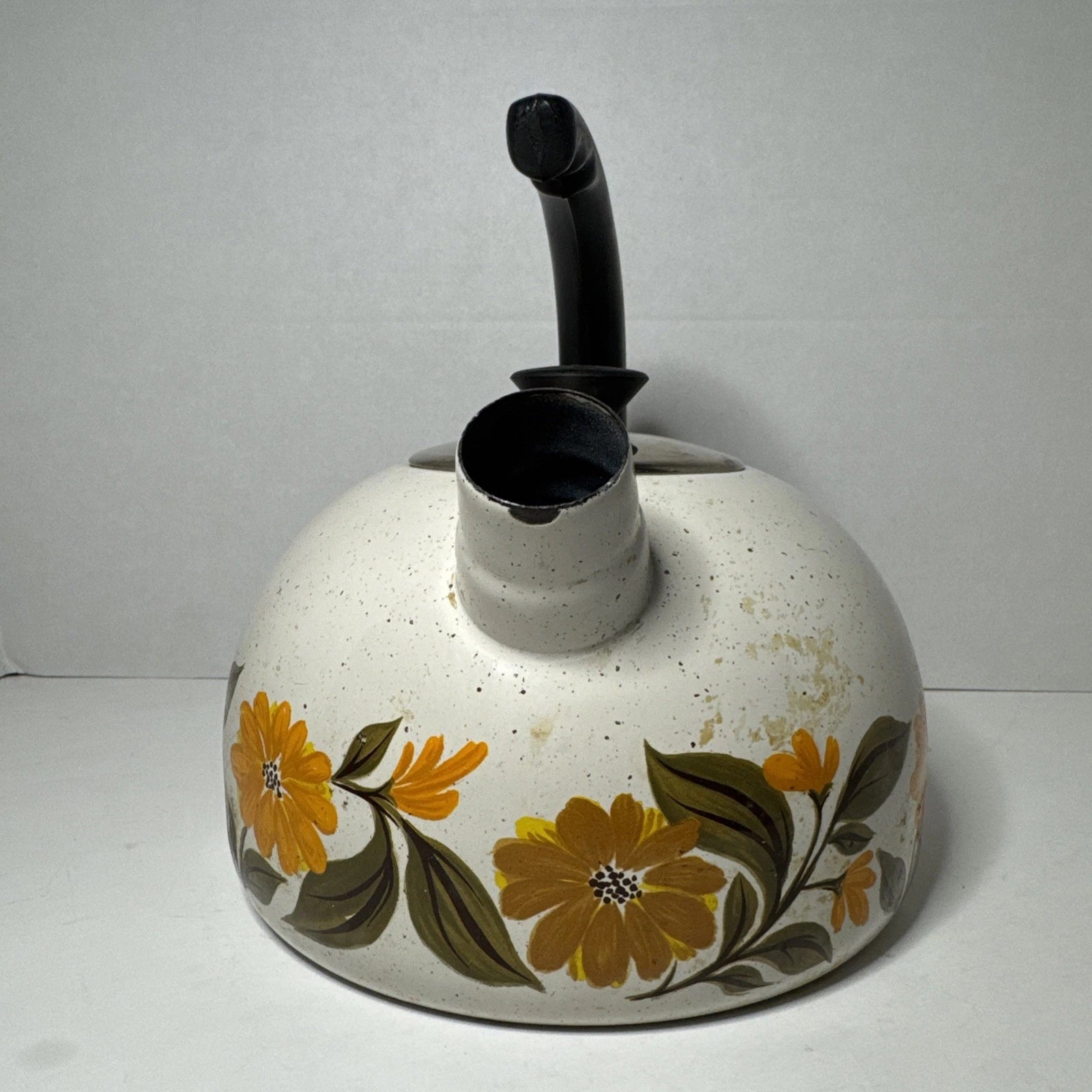 Vintage JPM Capri Enamel Tea Pot Kettle Made In Spain Retro MCM Cottage *Read* | eBay