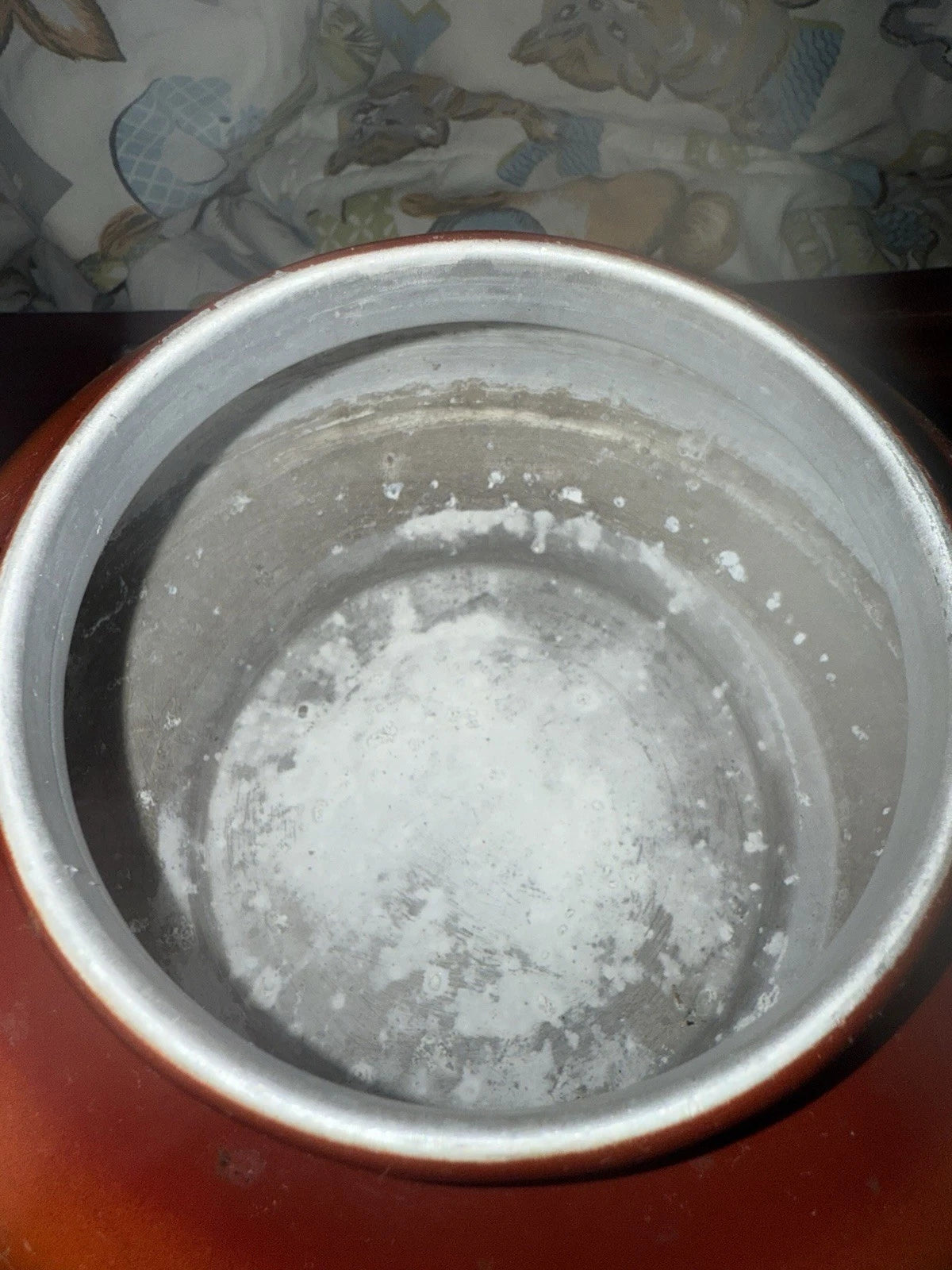 Vintage Taiwan Orange Enamelware Aluminum Teapot Tea Kettle Enamel