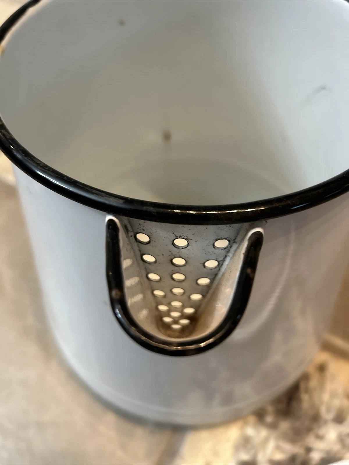 Vintage PORCELAIN OVER METAL / ENAMAL COFFEE POT VINTAGE WHITE COFFEE TEA POT | eBay