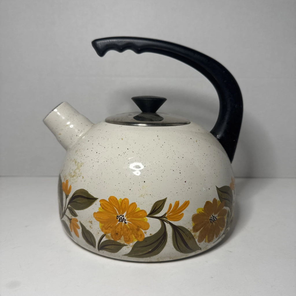 Vintage JPM Capri Enamel Tea Pot Kettle Made In Spain Retro MCM Cottage *Read* | eBay