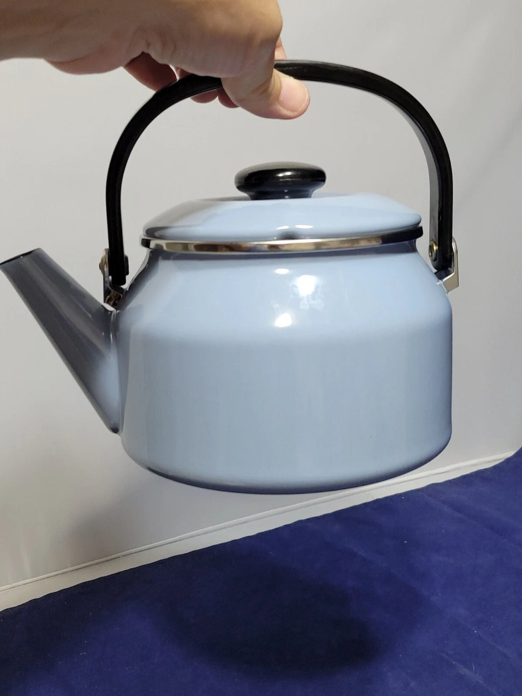 Vintage Siam Fuji Ware Light Blue Enamel Teapot | eBay