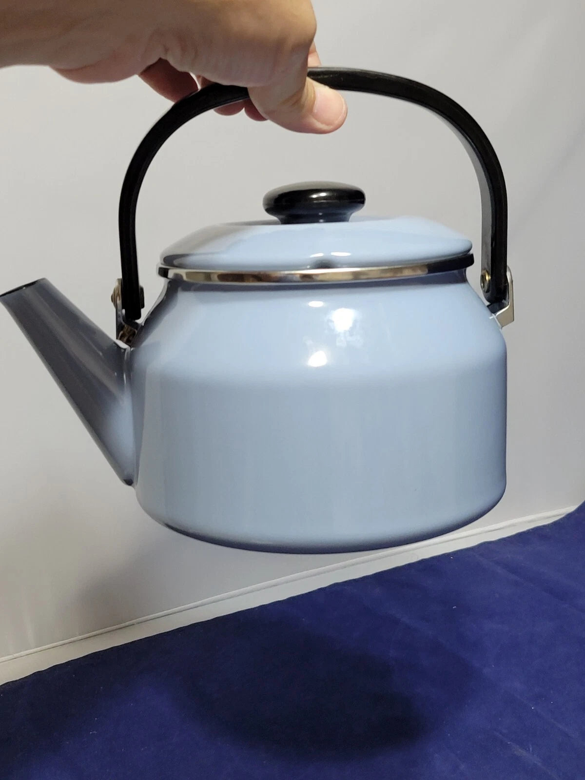 Vintage Siam Fuji Ware Light Blue Enamel Teapot | eBay