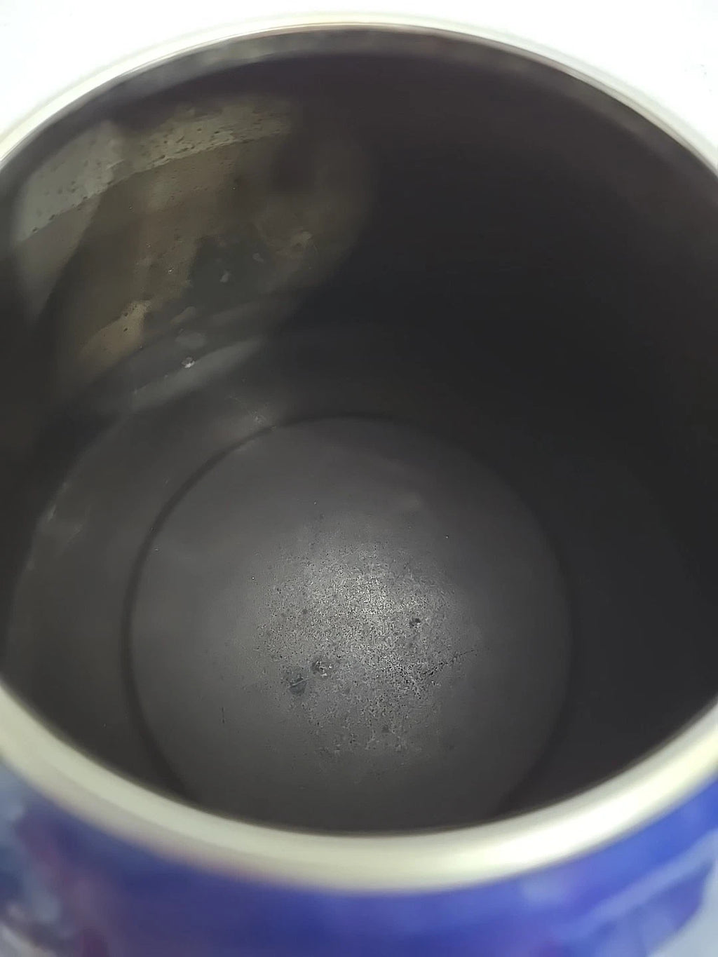 Vintage Dark Blue Enamelware Tea Pot Whistle Spout Brewing Classic