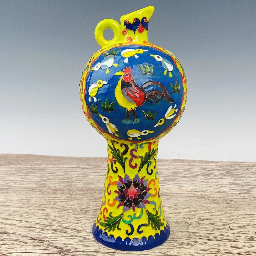 11.4" china antique song dynasty ding porcelain colour enamels chicken teapot | eBay