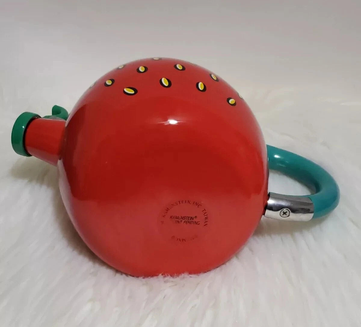 VINTAGE Kamenstein Enamel Strawberry Tea Kettle Teapot 1993 | eBay