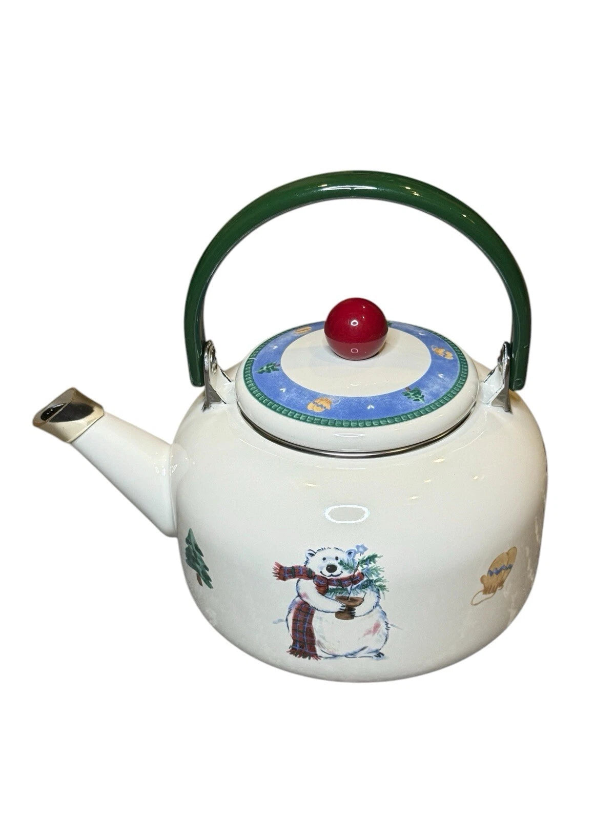 Rare Pfaltzgraff Discontinued Snow Bear Porcelain Enamel Kettle Tea Pot Vintage | eBay