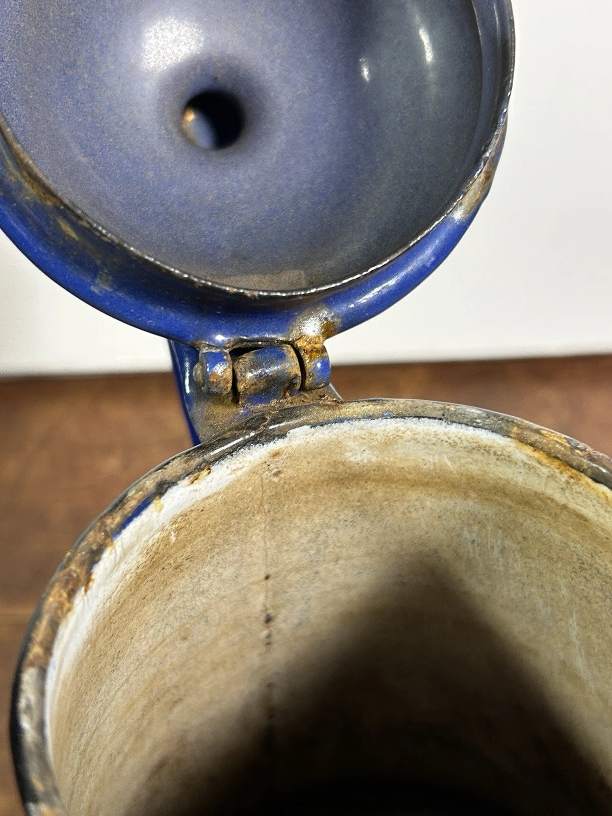 Vintage Cobalt Blue Enamel Teapot Kettle Coffee Early 20th Century 6.75"￼x 7" | eBay