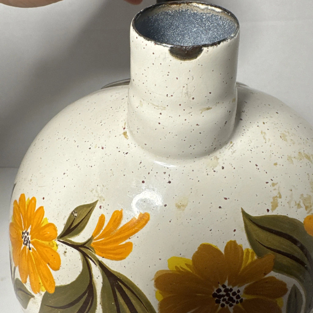 Vintage JPM Capri Enamel Tea Pot Kettle Made In Spain Retro MCM Cottage *Read* | eBay