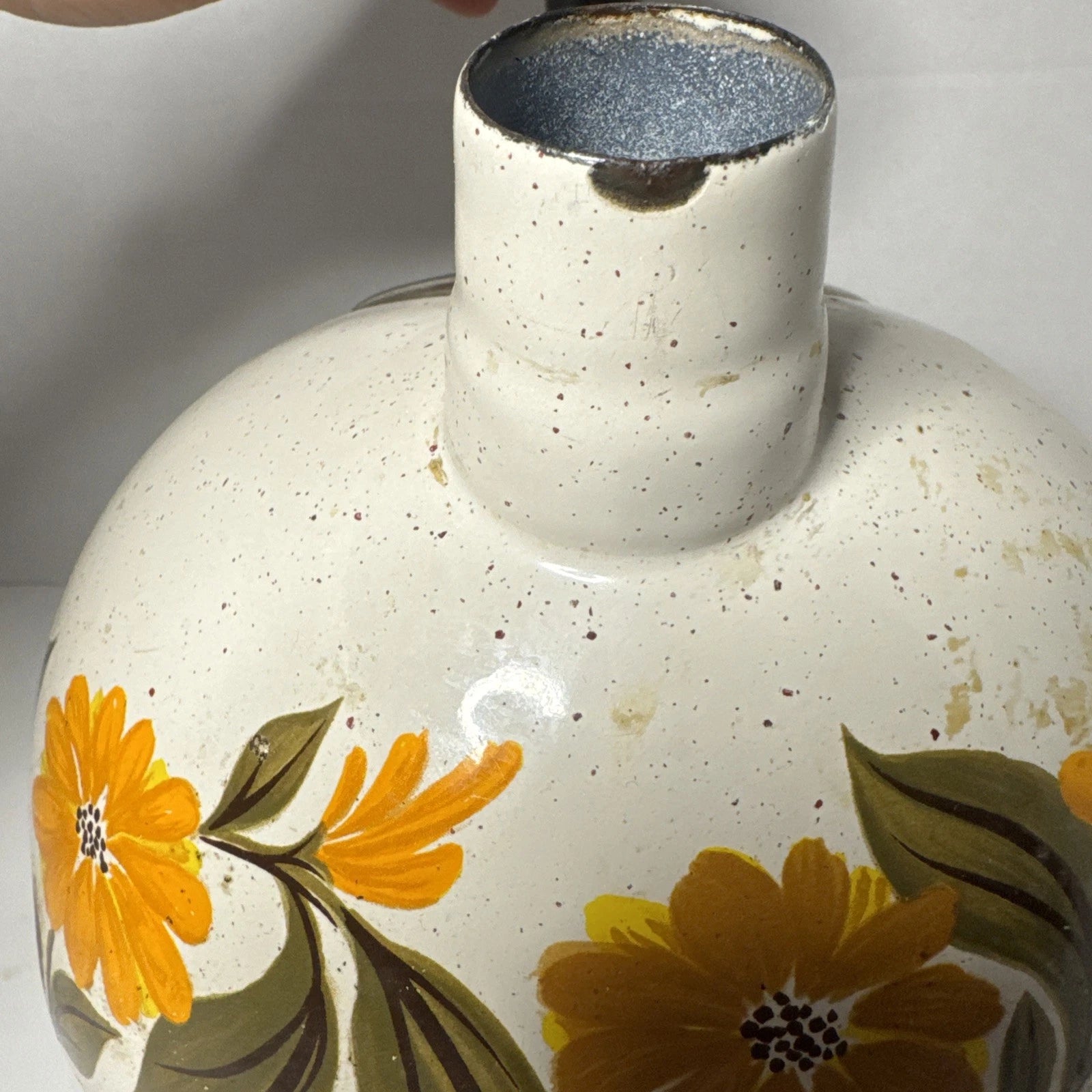Vintage JPM Capri Enamel Tea Pot Kettle Made In Spain Retro MCM Cottage *Read* | eBay
