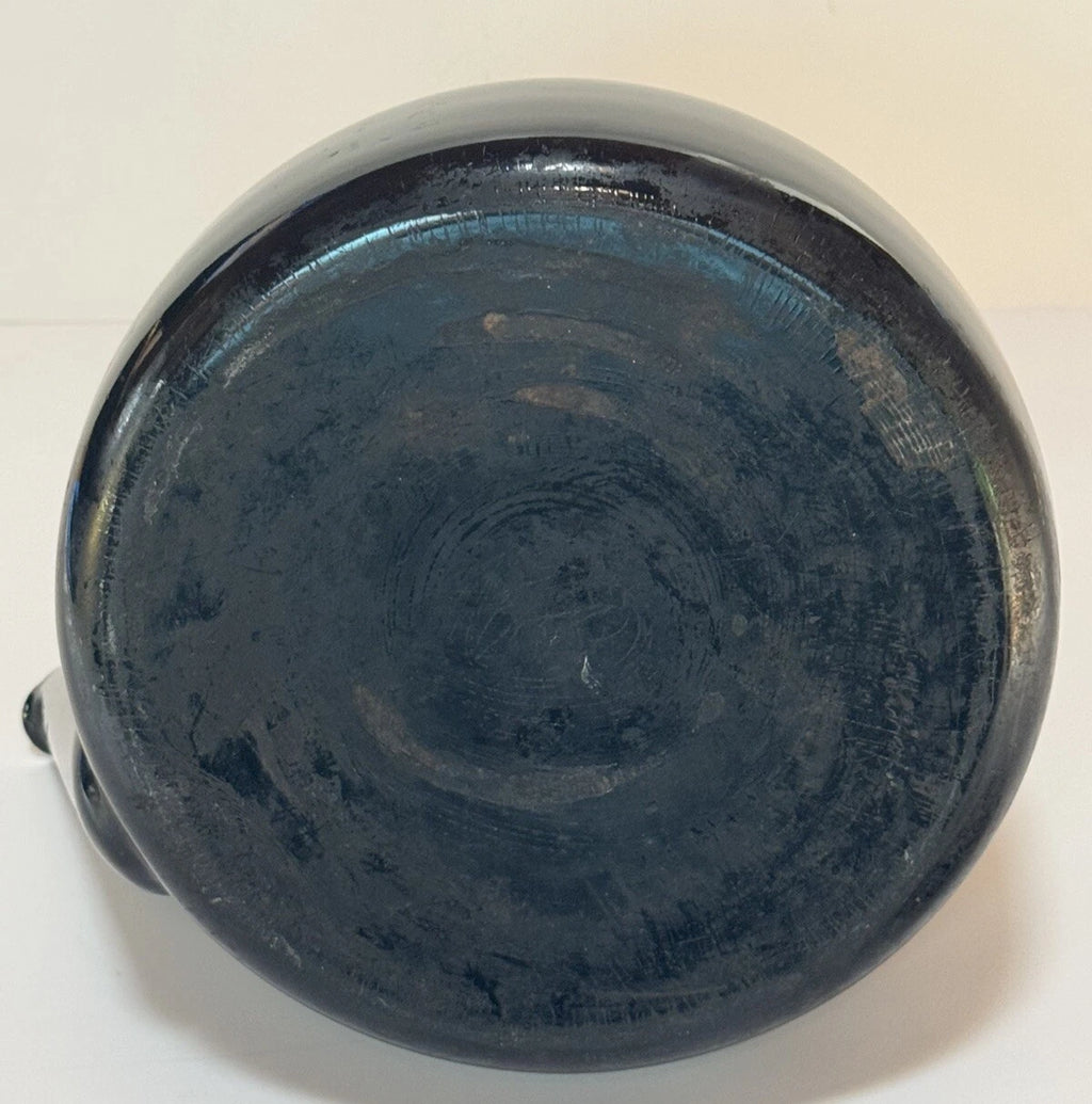 Vintage Black Enamel Teapot Tea Kettle with Lid Wood Handle & Knob MCM | eBay