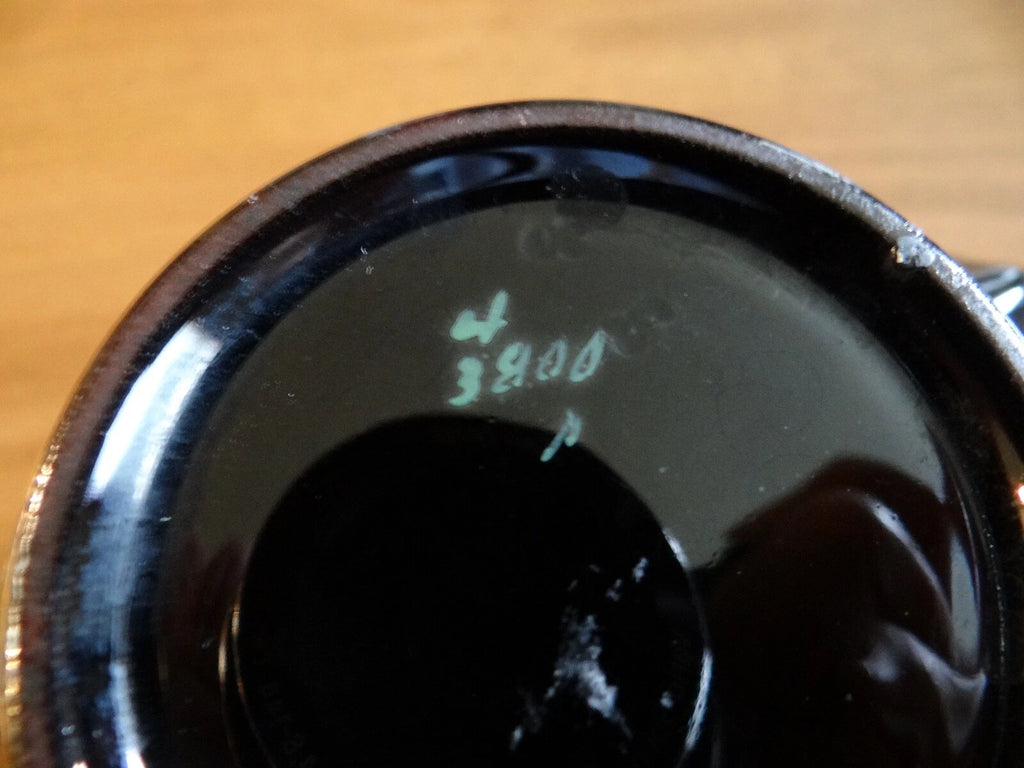 Vintage Black Tea Pot Hand Painted Enameled Flowers England Red Clay | eBay