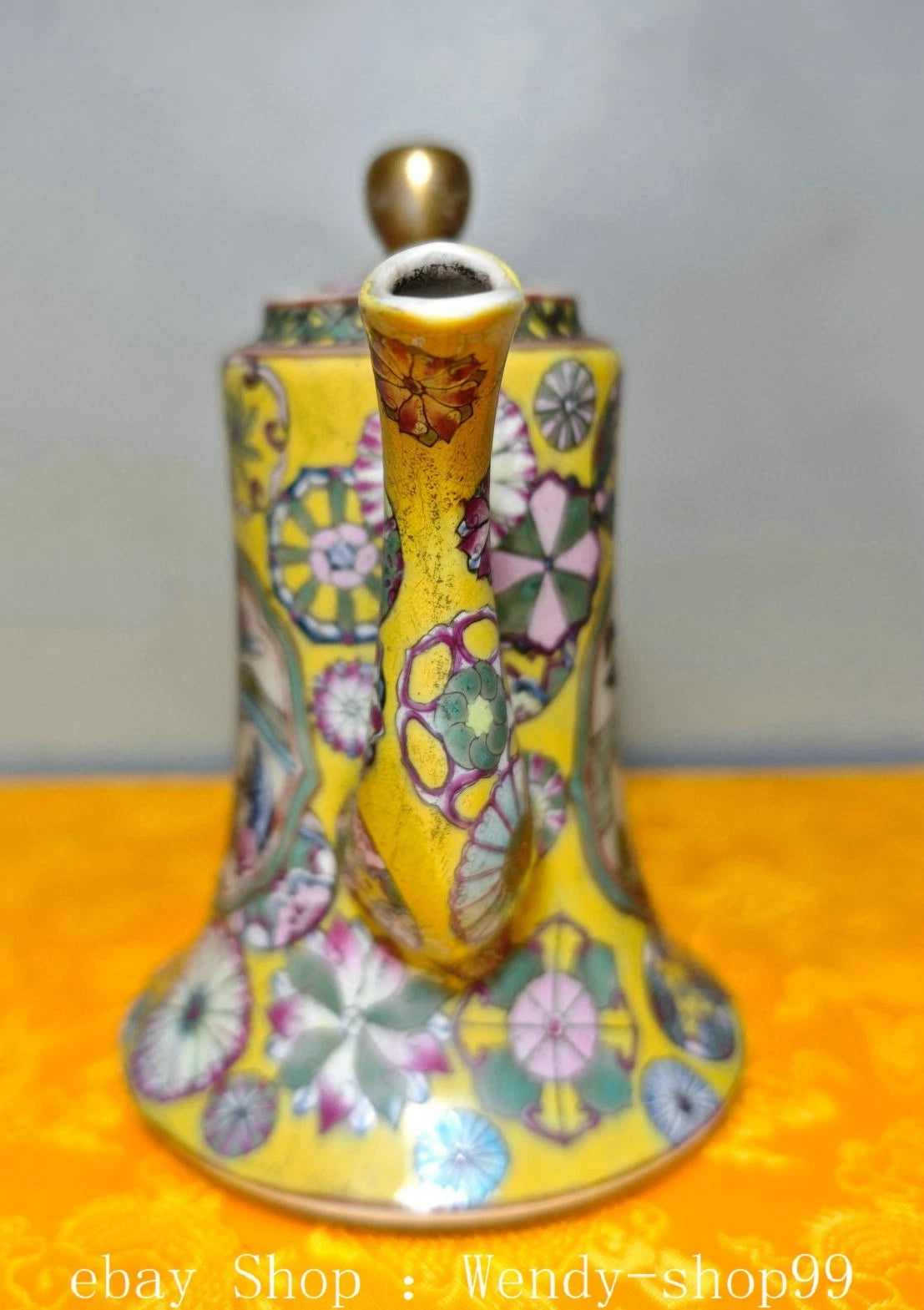 5" Guangxu Dynasty Enamel Colour Porcelain Character Stories Wine Tea Pot Flagon