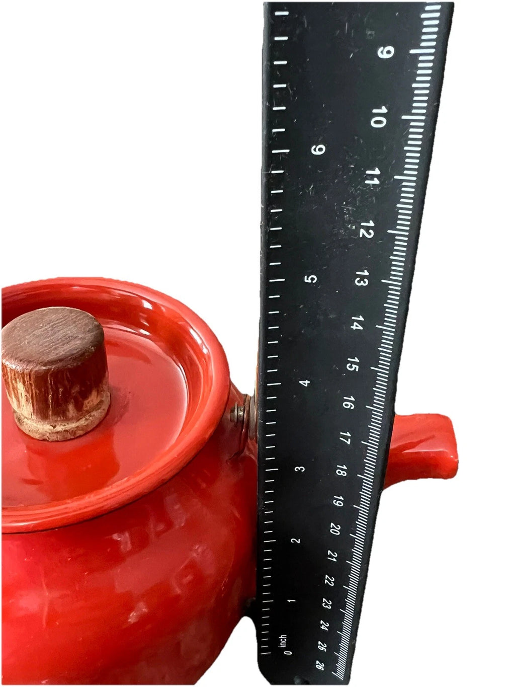 VTG Mid Century Japanese Enamel Ware Mini Teapot Kettle~Very Nice!