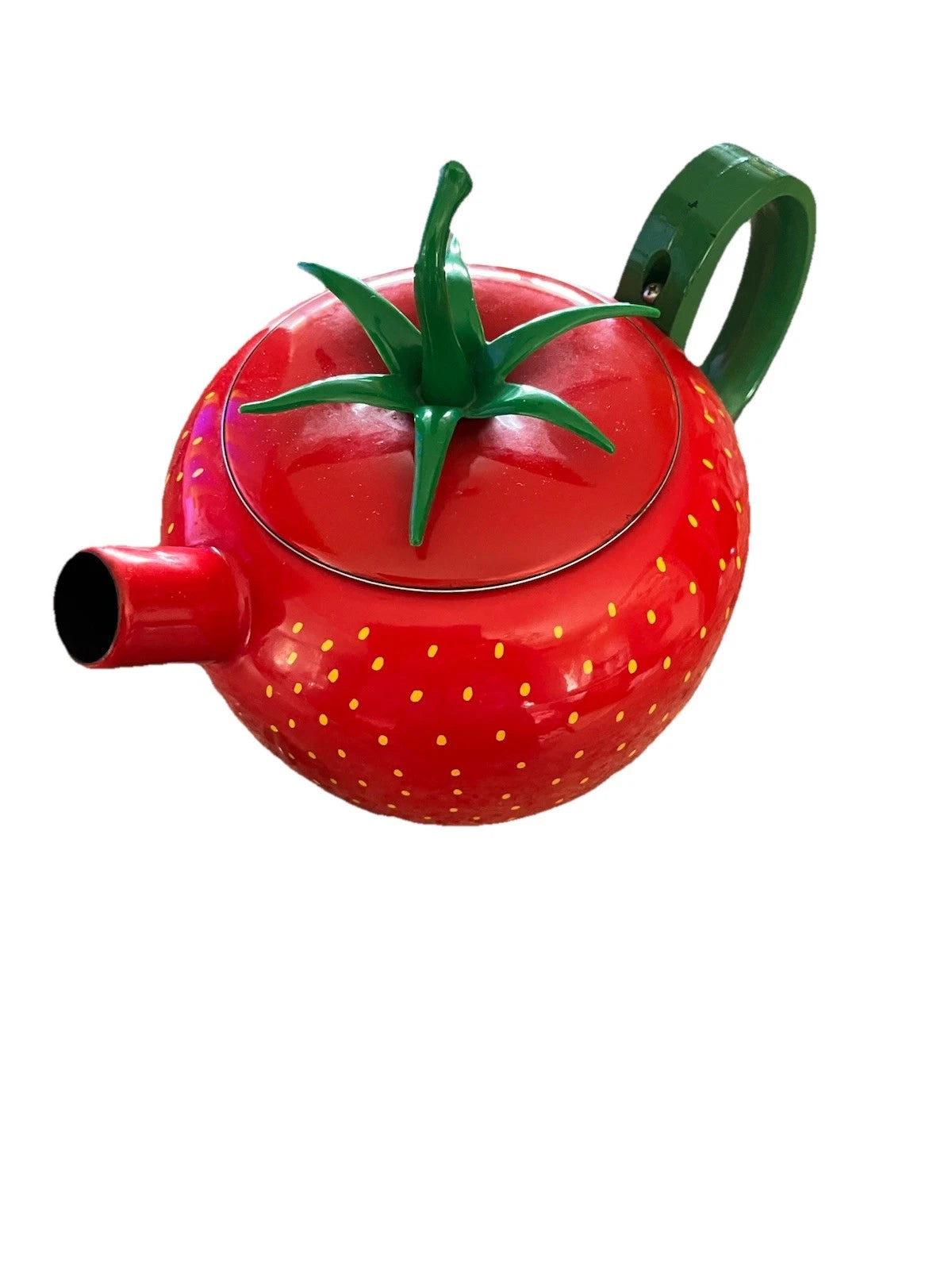 Vintage Copco Strawberry Tea Kettle Enamel Pot 2.5 Qt