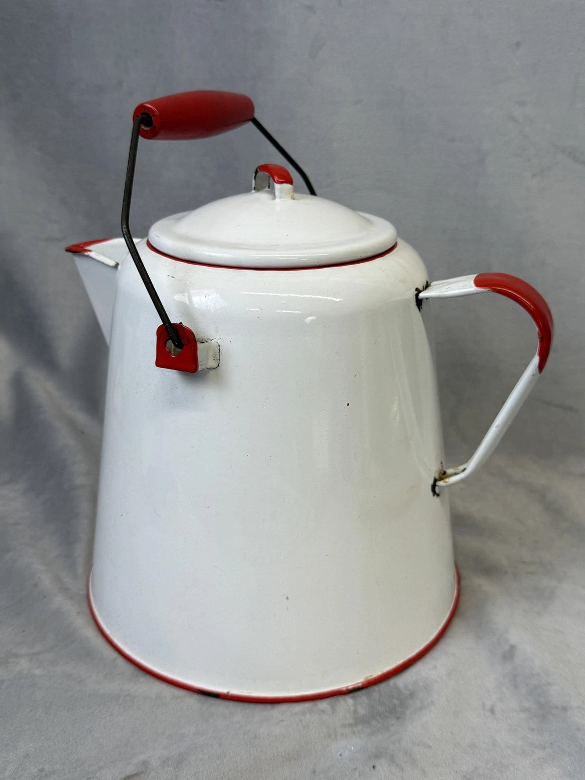 Vintage Enamel Coffee Pot Metal Kettle Rustic Farmhouse Kitchen Decor Teapot | eBay