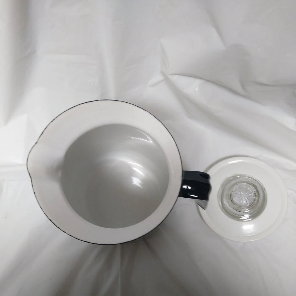 Vintage Enamelware Avocado Green Teapot