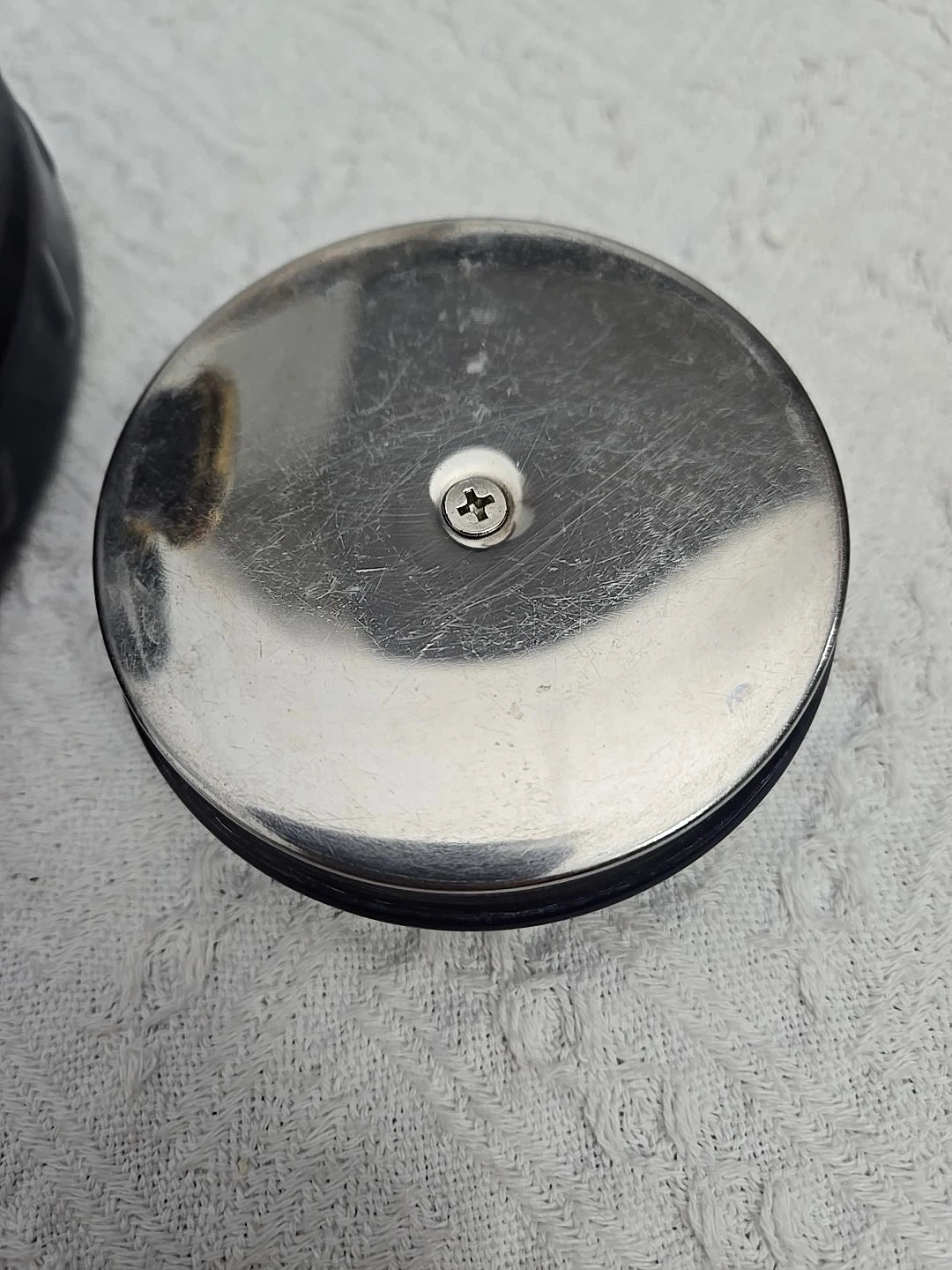 Vintage Dark Blue Enamelware Tea Pot Whistle Spout Brewing Classic