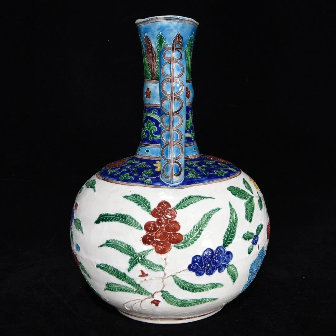 10.4" Old Porcelain ming dynasty yongle mark colour enamels peach flower Teapot | eBay