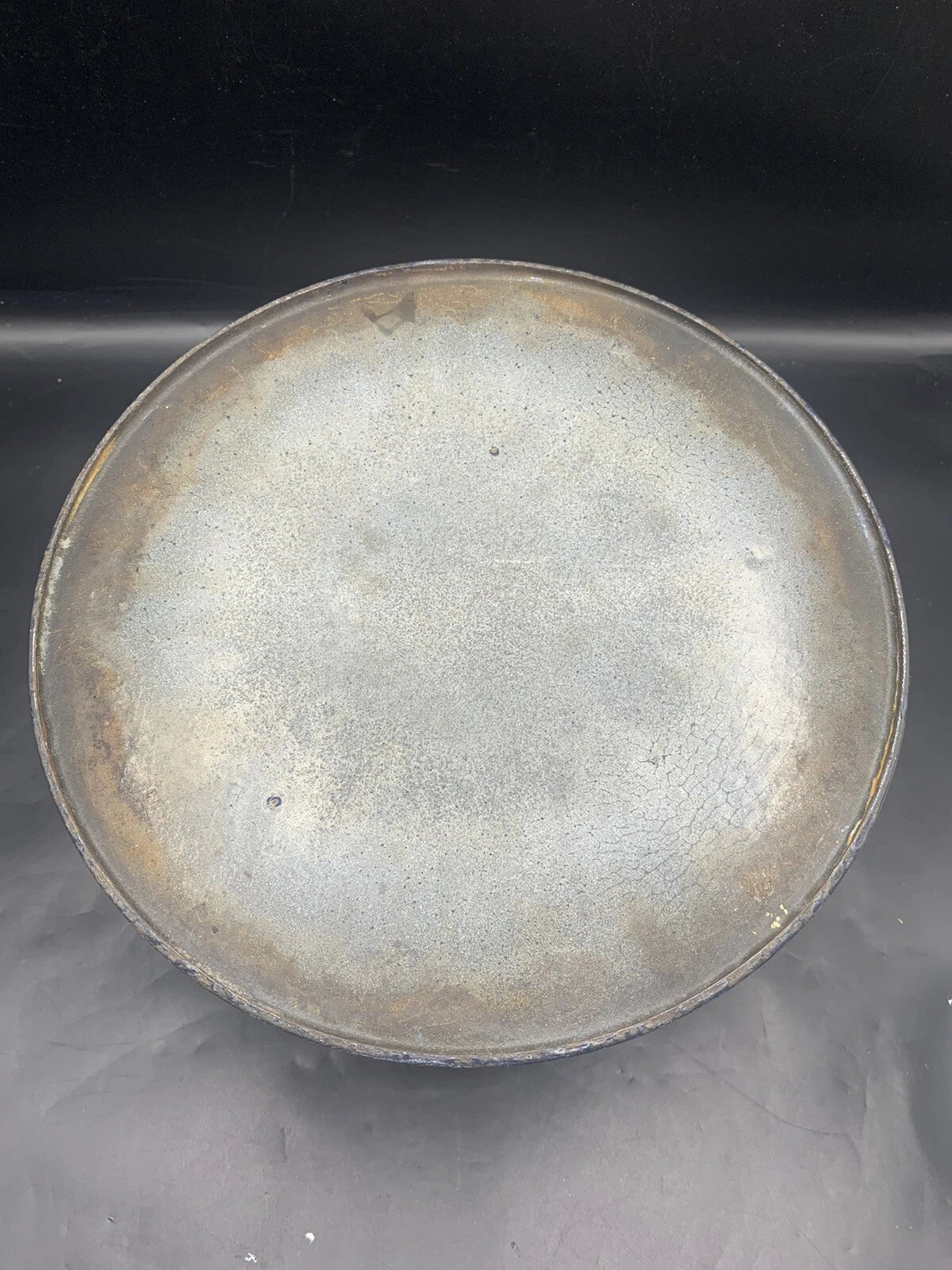 Vintage Large White Red Enamel TeaPot Water Kettle Wood Handle 9” Bottom | eBay