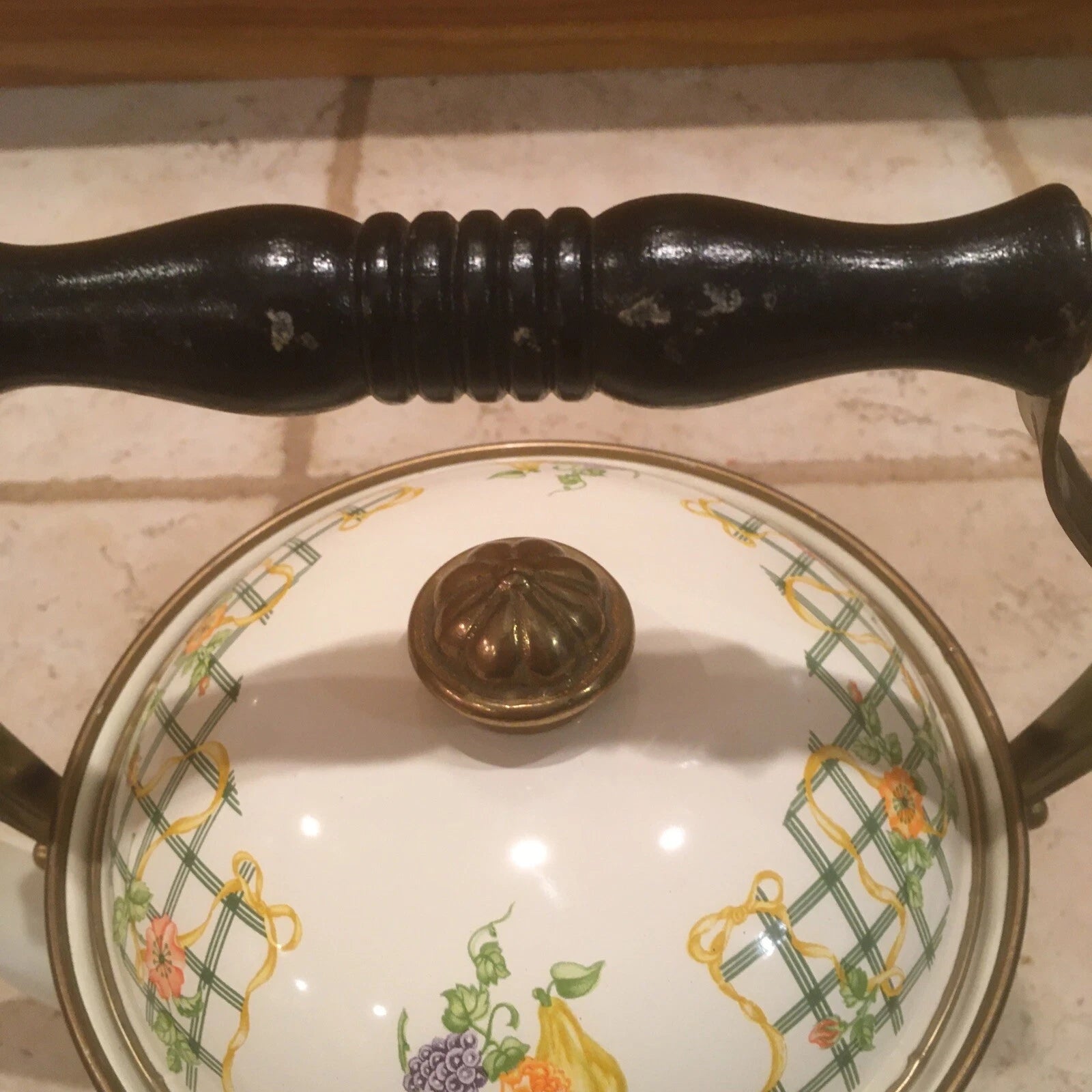 VINTAGE M. KAMENSTEIN ENAMEL TEAPOT 1983