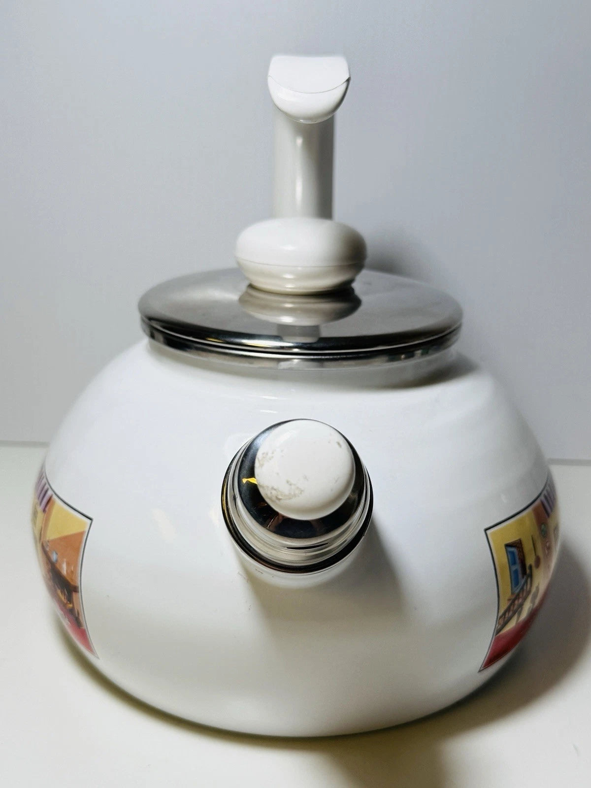 Vintage Villeroy & Boch Naif Enamel Tea Pot German Kettle Gérard Laplau Rare