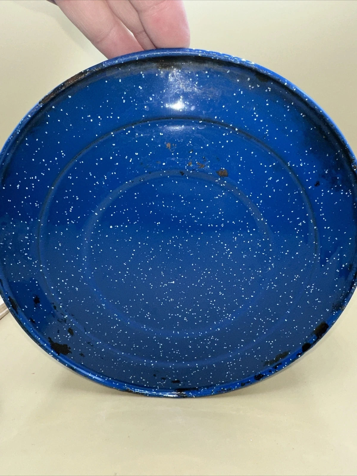 Vintage Tea Pot Teapot Blue and White Speckled Enamelware Tea Pot Tea Kettle Woo | eBay