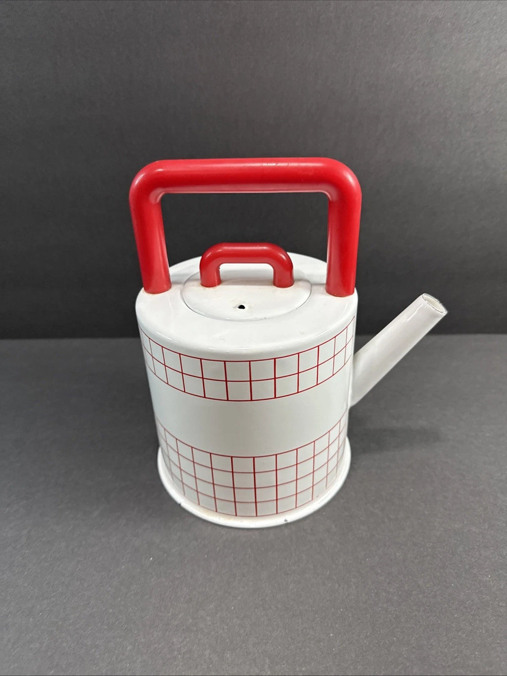 Vintage Kamenstein White Red Checker Enamel Tea Kettle Tea Pot MCM RARE | eBay