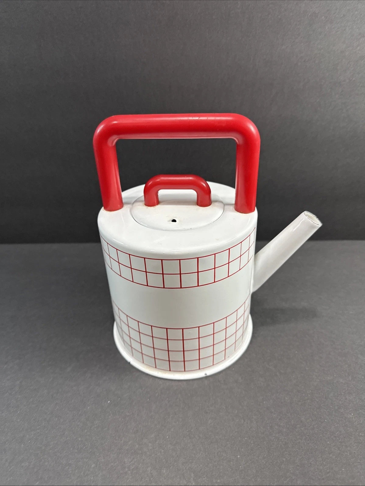 Vintage Kamenstein White Red Checker Enamel Tea Kettle Tea Pot MCM RARE | eBay