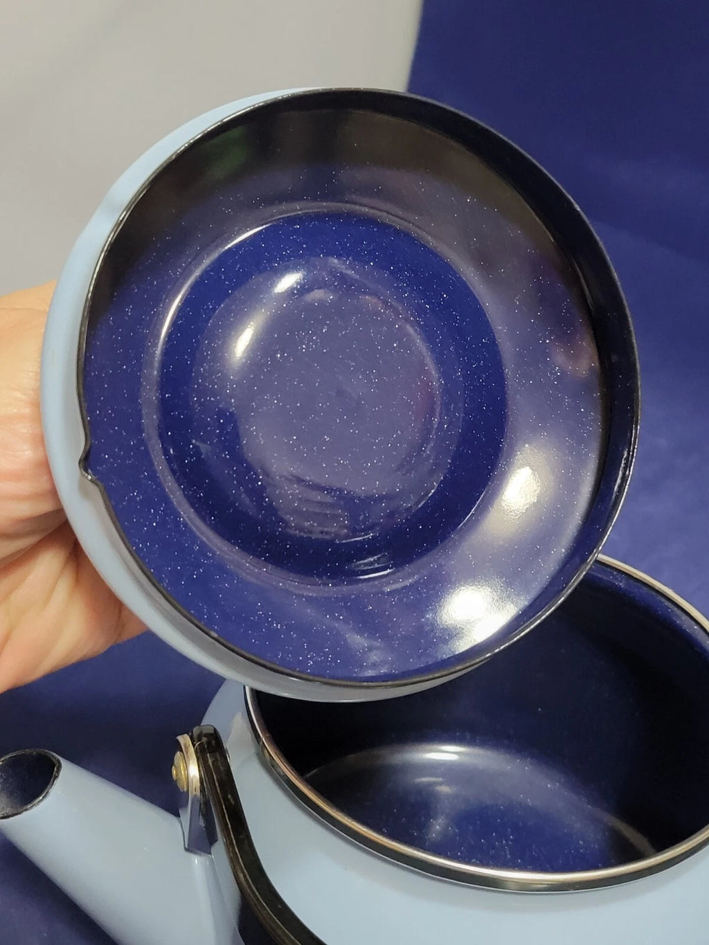 Vintage Siam Fuji Ware Light Blue Enamel Teapot | eBay