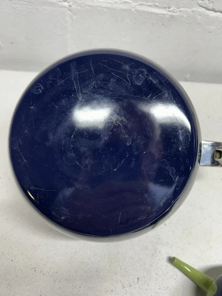 VTG Copco Eggplant Enamel  Tea Kettle,Teapot, Blue Green~Lid & Spout