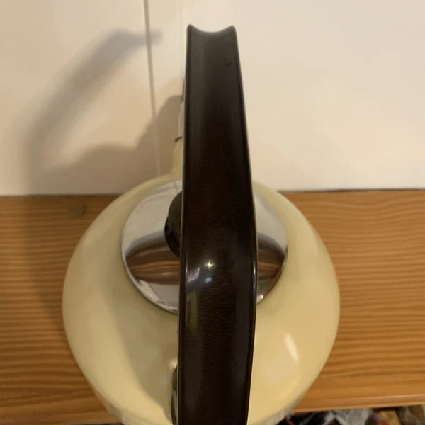 Vintage Pfaltzgraff Village Enamelware Whistling Tea Kettle Tea Pot