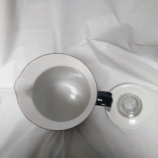 Vintage Enamelware Avocado Green Teapot