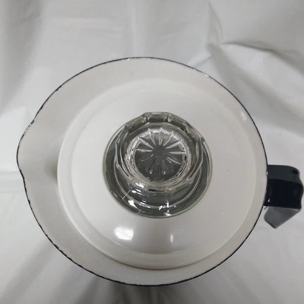 Vintage Enamelware Avocado Green Teapot