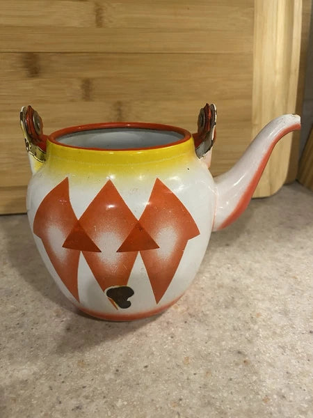 Vintage Enamel Teapot EMO CELJE YUGOSLAVIA