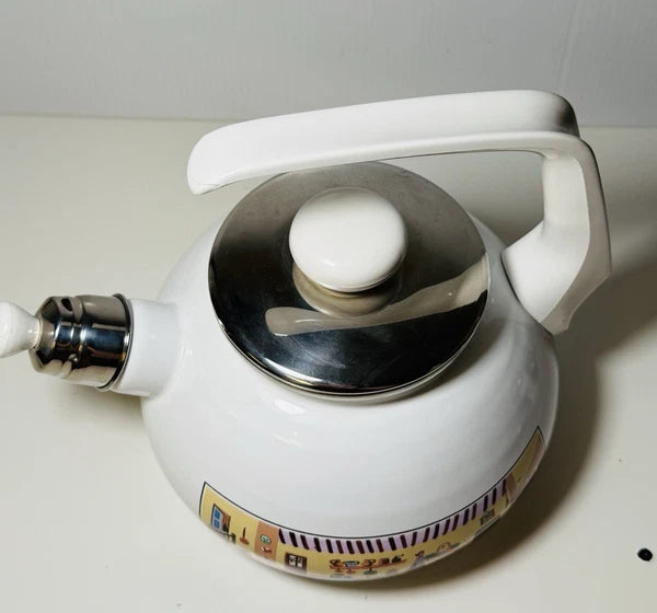 Vintage Villeroy & Boch Naif Enamel Tea Pot German Kettle Gérard Laplau Rare