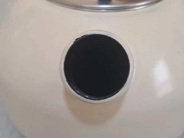 Vtg Pfaltzgraff Tea Rose Pink Floral Metal Enamel Tea Kettle Teapot