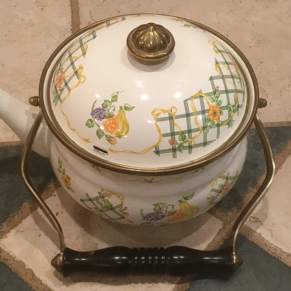 VINTAGE M. KAMENSTEIN ENAMEL TEAPOT 1983