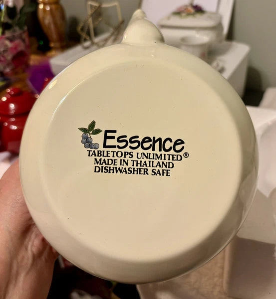 Vintage TABLETOPS UNLIMITED Enamelware Teapot Essence Made In Thailand