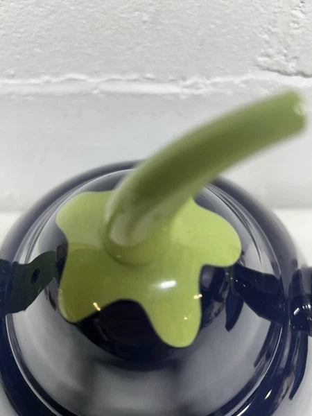 VTG Copco Eggplant Enamel  Tea Kettle,Teapot, Blue Green~Lid & Spout