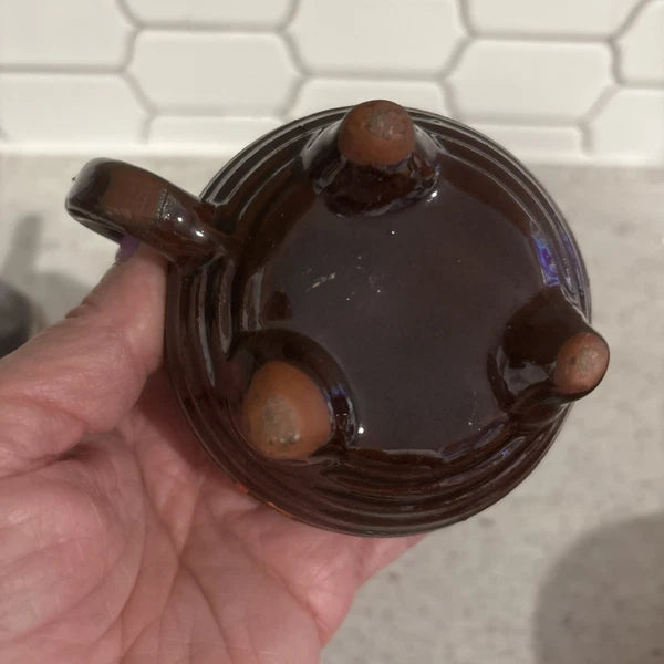 Vintage Japanese Creamer & Teapot Enamel Hand Painted